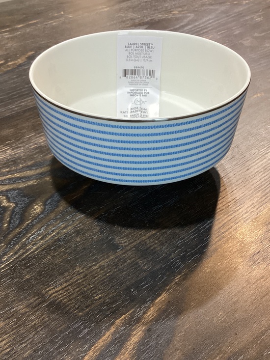 Lenox Other - Kate Spade x Lenox Laurel Street Blue and White Ceramic All Purpose Bowl